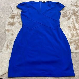 Express blue dress cap sleeves